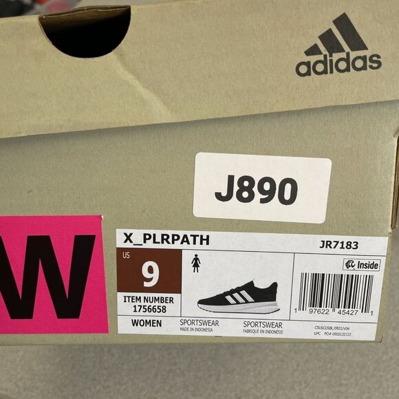 Adidas X_PLRPATH Women's Size 9 Running Shoes Black & White - Picture 9 of 9